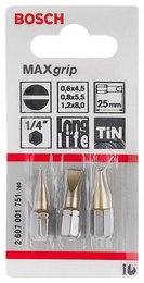 Set capete de şurubelniţă Max Grip (S), 3 buc.