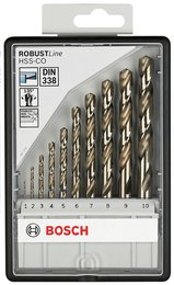 Set Robust Line de 10 burghie pentru metal HSS-Co