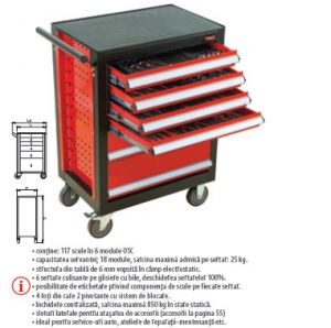 Trusă industrială TSG 10-117 OSC contine 117 scule ― UNELTE STORE - Magazin Online